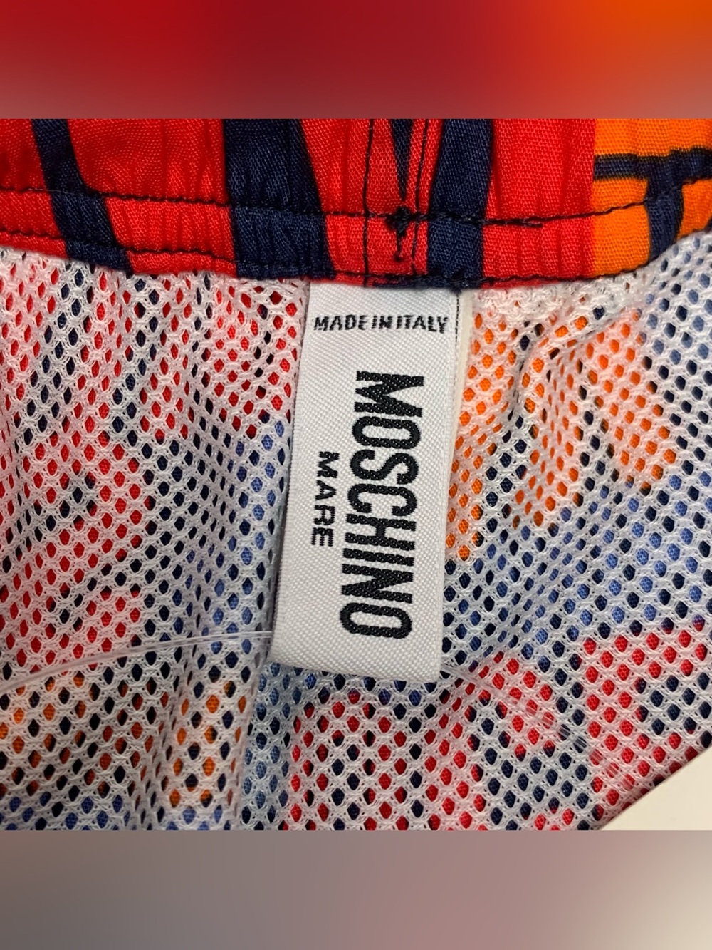 Moschino Mare Swim Trunks Lined Bathing Suit Bermuda Shorts Mens Size 54 - Picture 3 of 11